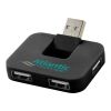 Gaia 4-port USB hub Standard | Solid black | No Branding | not available | not available