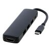 Loop RCS recycled plastic multimedia adapter USB 2.0-3.0 with HDMI port Standard | Solid black | No Branding | not available | not available