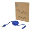 Alasia 5-in-1 100 cm recycled plastic and aluminium retractable data sync and 45W fast charge cable Standard | Royal blue | not available | No Branding | not available | not available