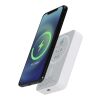 Acrab 10.000 mAh 15W magnetic wireless power bank with 20W PD - made from recycled plastic Standard | White | No Branding | not available | not available
