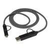 SMART 65W 100 cm RCS recycled magnetic 5-in-1 charging cable Solid black