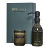 Wellmark Discovery 250 ml hand soap dispenser and 150 g scented candle set Standard | Solid black | not available | No Branding | not available | not available