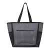 Mesh GRS recycled tote bag 23L Solid black