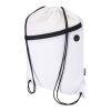 Oriole RPET drawstring bag with zipped front pocket 5L White
