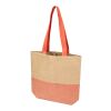 Rhythm straw paper tote bag 10L Brick