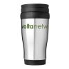 Sanibel 400 ml insulated mug Standard | Silver-Solid black | No Branding | not available | not available