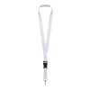 Bucks Recycled PET Lanyard Solid black-White | 10mm | No Branding | not available | not available