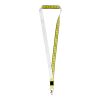 Isla 1-metre sublimation lanyard Yellow-Solid black-White | No Branding | not available | not available