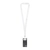 Addie sublimation RPET lanyard with phone holder and safety breakaway white-white | 10mm | No Branding | not available | not available
