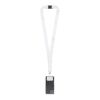 Addie sublimation RPET lanyard with phone holder and safety breakaway Solid black-White | 20mm | No Branding | not available | not available