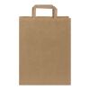 Kraft 80-90 g/m2 paper bag with flat handles - medium Kraft brown | not available | No Branding | not available | not available