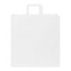 Kraft 80-90 g/m2 paper bag with flat handles - X large white | No Branding | not available | not available