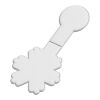 RFX™ snowflake reflective PVC magnet White | No Branding | not available | not available