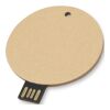 Round recycled paper USB 2.0 Kraft brown | No Branding | not available | not available | 1 GB