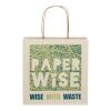 Agricultural waste 150 g/m2 paper bag with twisted handles - small Ivory white | No Branding | not available | not available