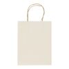 Agricultural 150 g/m2 waste paper bag with twisted handles - 18 x 9 x 23 cm Ivory white