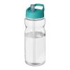 H2O Active® Base 650 ml spout lid sport bottle Transparent clear-Aqua blue | not available | No Branding | not available | not available