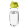 H2O Active® Pulse 600 ml flip lid sport bottle Transparent-Lime | Not applicable | No Branding | not available | not available