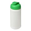 Baseline Plus 500 ml flip lid sport bottle White-Green | not available | No Branding | not available | not available