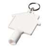 Maximilian house-shaped recycled utility key keychain White | Not applicable | No Branding | not available | not available