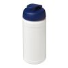 Baseline 500 ml recycled sport bottle with flip lid Transparent-Blue | No Branding | not available | not available