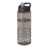 H2O Active® Eco Treble 750 ml spout lid sport bottle Charcoal-Solid black | No Branding | not available | not available