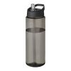 H2O Active® Eco Vibe 850 ml spout lid sport bottle Charcoal-Solid black | No Branding | not available | not available