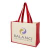 Varai 320 g/m² canvas and jute shopping tote bag Red | not available