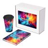 Keswick recycled gift set – Novella Brontë notebook and Americano tumbler White