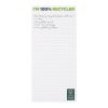 Desk-Mate 1/3 A4 recycled notepad White | 25 pages | Lithography | Sheets (Portrait glue top) | 99 mm x 210 mm