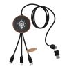 SCX.design C40 5-in-1 rPET light-up logo charging cable and 10W charging pad Standard | Brown | No Branding | not available | not available