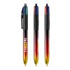 BIC® 4 Colours® Flags Collection + lanyard Black-Black-clear red-yellow