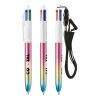 BIC® 4 Colours® Gradient + Lanyard pink-yellow-turquoise