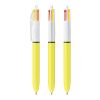 BIC® 4 Colours Sun ballpen + Lanyard White-yellow | No Branding | not available | not available