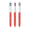 BIC® 4 Colours ballpen White-red