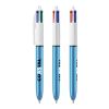 BIC 4 Colours Shine Pen White-metallic blue