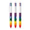 BIC® 4 Colours® Rainbow Decor clear red-GREEN   SILVER   RED