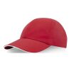 Morion 6 panel GRS recycled cool fit sandwich cap Standard | Red | Direct to Film | front | 50 mm x 50 mm | 100