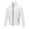 Zelus men's fleece jacket Standard | White | XS | 1-color Screen Print | right bicep | 80 mm x 100 mm