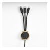 Asimov 5-in-1 Cable Bamboo and rPET. Backlit logo. Solid black | No Branding | not available | not available | not available