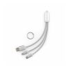 Lavoisier 3-in1 cable rPVC. 10W. With Keyring White