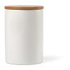 Munch 1000 Canister Ceramic 980ml. Bamboo lid white | No Branding | not available | not available | not available