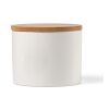 Munch 500 Canister Ceramic 525ml. Bamboo lid  white | No Branding | not available | not available | not available