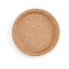 Ravel individual round cork coaster with rim. Made in Portugal Natural | No Branding | not available | not available | not available