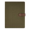 Eliot A4 Folder rCotton. 64 FSC sheet notepad and rPU closure Army green | No Branding | not available | not available | not available