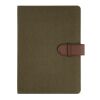 Eliot A5 Folder rCotton. 64 FSC sheet notepad and rPU closure Army green | No Branding | not available | not available | not available