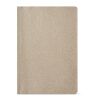 Poe A5 Notebook Flax cover. 80gsm recycled 196 pages Light grey | No Branding | not available | not available | not available