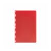 Horace A5 Soft Cover rPP Spiral Notebook. 70gsm FSC® 160 pages clear red