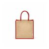 Nuptse Shopping Bag Jute. 34cm Handles clear red