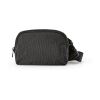 Singapore Waist Bag 1.5L rNylon. 2 pockets and adjustable waist strap Solid black